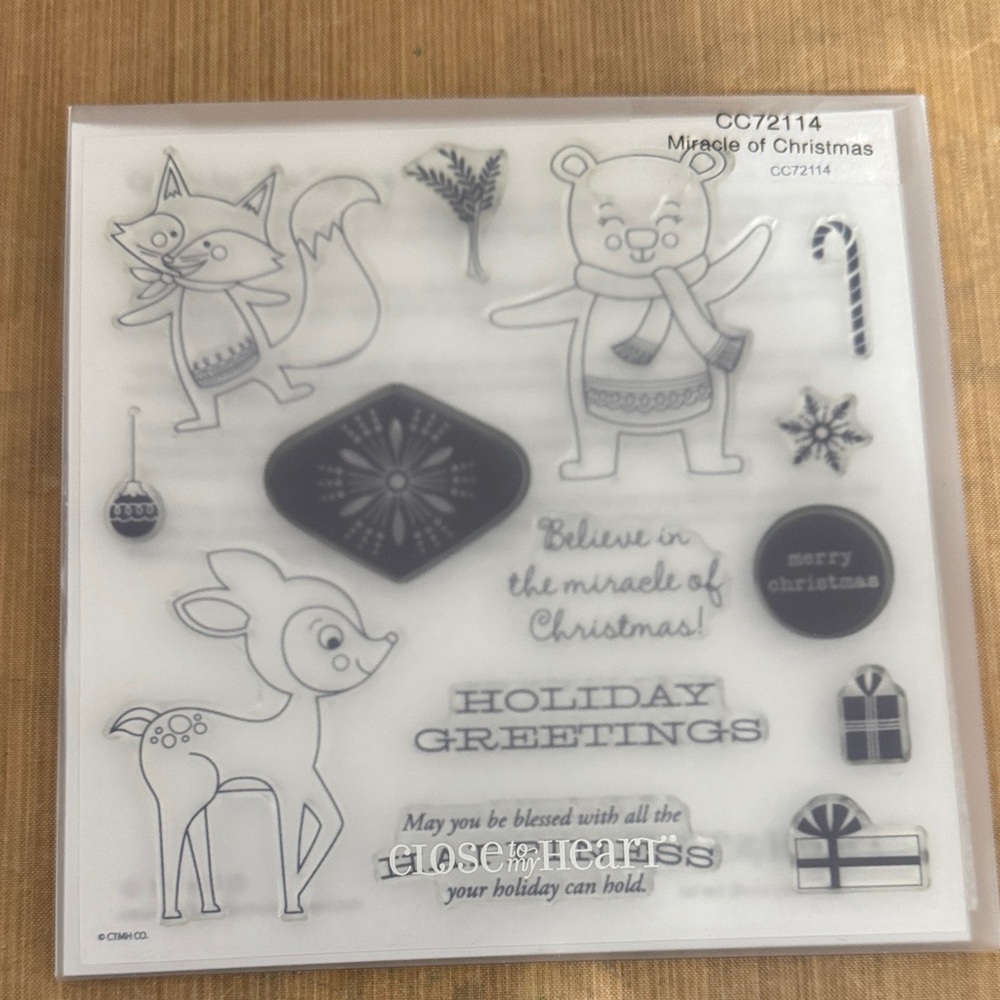 Miracle of Christmas Clear Stamp Set - Black